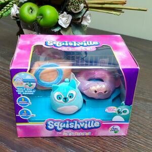 GET A BONUS SQUISHII Original Squishmallows Squishville Pool Party Set Brand NEW